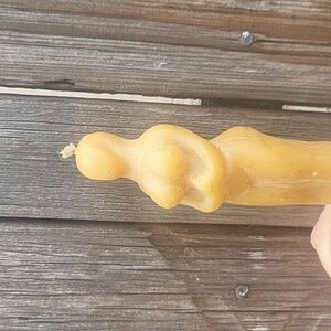 Naked Lady Beeswax Candle